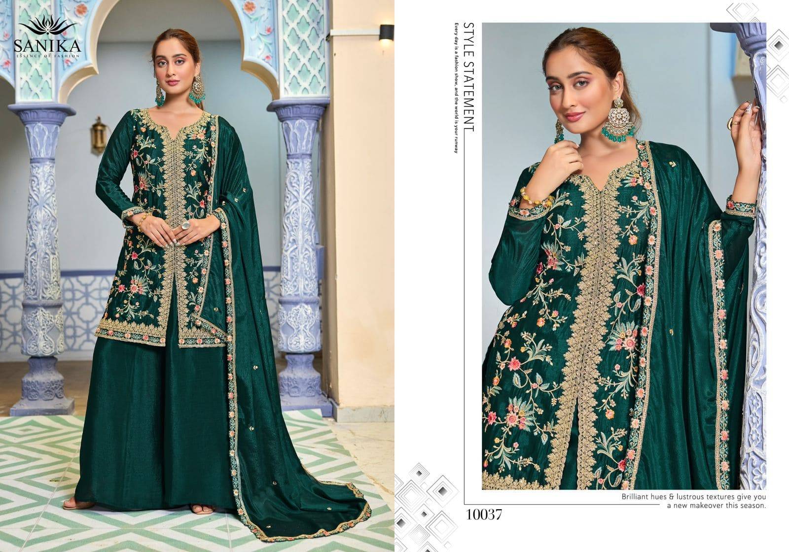 Jiya by sanika fashion 10036 to 10039 Series Designer Stylish Fancy Colorful Beautiful Party Wear & Ethnic Wear Collection Chinnon dresses With Dupatta At Wholesale Price